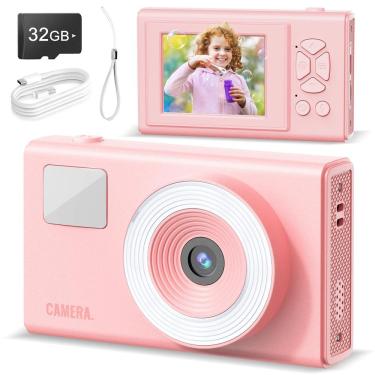 Imagem de Câmera digital CIMELR UHD 4K 48MP 16x Zoom Kids Rosa