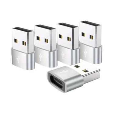Imagem de Adaptadores Universais OTG USB Para USB C, 5 Peças, Metálico Durável P