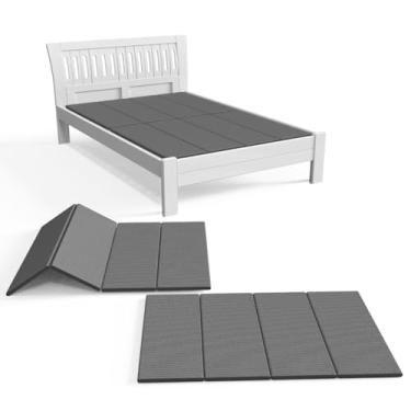 Imagem de Irrical Caixa dobrável de molas, tamanho solteiro 96 x 199 cm, cama de casal grande de 10 mm, cama leve e fina, macarrão plano com suporte de cama