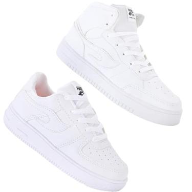 Imagem de Kit Com Dois Pares De Tenis Infantil Menino e Menina Volta as Aulas Hart Star (BOTINHA BRANCA + TENIS BRANCO, BR, Criança de 9 a 12 anos, Numérico, 29)