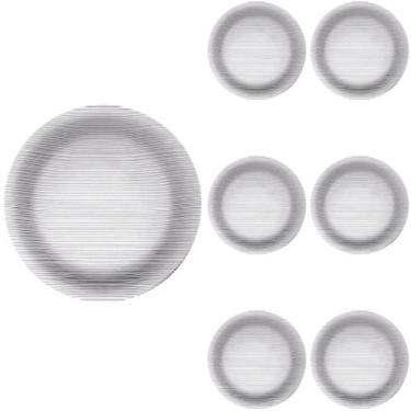 Imagem de Jogo Prato Fundo Redondo Duralex 22cm Diamante Refeição 6 Un - NADIR F