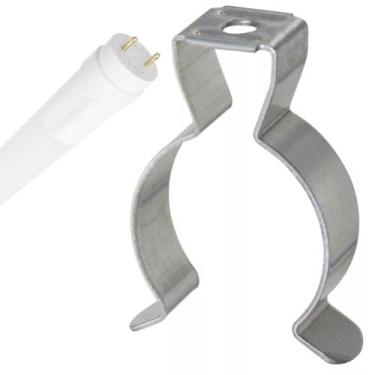 Imagem de Kit 10 Abraçadeira Suporte Para Lâmpada Florescence Led Tubular T10 40