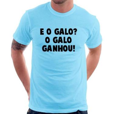 Imagem de Camiseta E o galo O galo ganhou! - Foca na Moda, Azul bebê, GG
