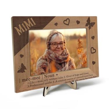 Imagem de Presentes para a vovó, moldura personalizada para fotos da avó, porta-retrato da avó, presentes de Dia das Mães para avó, aniversário, Natal, MIMI and Me, foto 10 x 15 (marrom-MIMI)