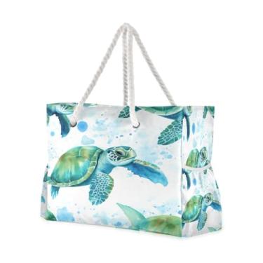 Imagem de senya Bolsa de praia feminina grande grupo de muitos animais africanos bolsas de viagem para academia esportiva bolsa de ombro, Multi 9, One Size