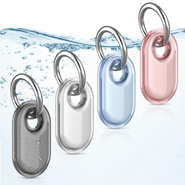 Imagem de Estojo impermeável SmartTag2 Holder QyQa, pacote com 4 unidades com chaveiro