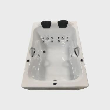 Imagem de Banheira Acrillic Dupla 1,50x1,20m com Hidro Premium Ouro Fino com Aquecedor Branco