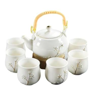Imagem de Conjunto de chá de gongfu de porcelana, presente, cerâmica, kungfu, chá, pote com xícaras para infusor de chá