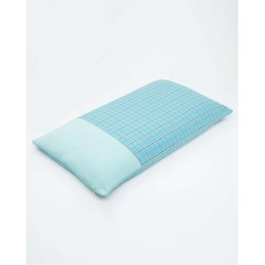 Imagem de EDMILE Travesseiro de cama de casco de trigo sarraceno, enchimento de casco de trigo sarraceno, para suporte de pescoço e lombar, ergonômico para todas as posições de dormir, travesseiro plano para