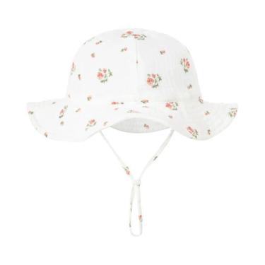 Imagem de Chapéu de Sol Infantil com Aba Grande - Desenho de Ursinho para Bebês,