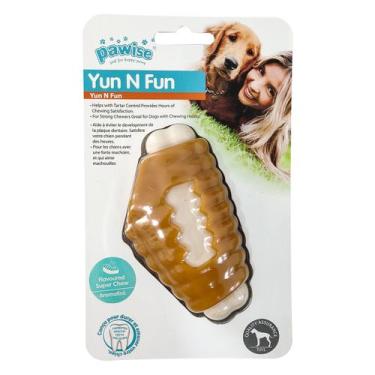 Imagem de Mordedor Pawise Aromatizado Frango para Cães  Amarelo   Resistente, Di