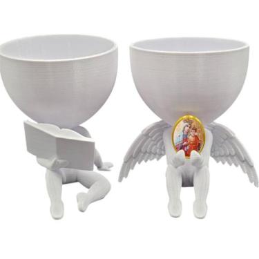 Imagem de Kit Decoração Nossa senhora Remedios Anjinho + Lendo Biblia - Point da