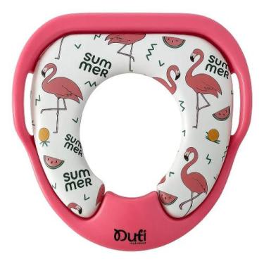 Imagem de Assento Redutor Vaso Sanitário Infantil C/alça Rosa Dutimultishop - Du