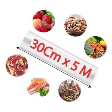 Imagem de Saco Plástico Bobina Rolo Para Seladora A Vácuo Embalagem Com Ranhuras