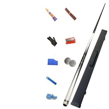 Imagem de Taco de Sinuca Profissional 1/2 Estrutura Taco de Bilhar de Bordo Canadense 147cm (58in) - Cabeça de Haste Não Intercambiável 10mm/11.5mm/13mm (A Tacos de bilhar e acessórios+ barril box A, 13mm)