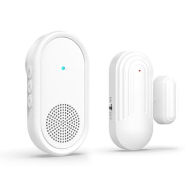 Imagem de SanJie Campainha De Porta Sem Fio Para Empresas Campainha De Entrada Para Casa/Escritório/Loja Com Alcance De 600 Pés, 26 Campainhas E 5 Volumes Ajustáveis (1 Sensor E 1 Receptor)
