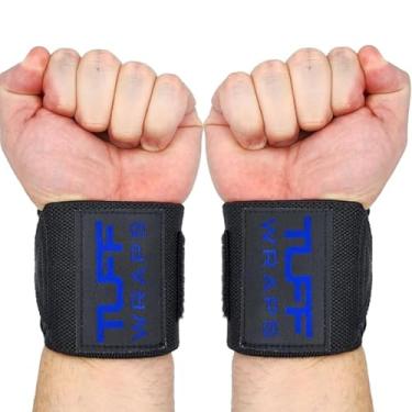 Imagem de Tuff Wraps Pulseiras De 16" Tuffwraps Para Academia - Sem Alças Para Polegar - Suporte Para Levantamento De Peso, Levantamento De Peso E Supino - Pulseiras De Pulso Duráveis, Acessório De Academia P