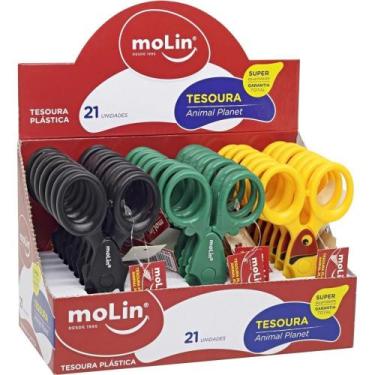 Imagem de Tesoura Animal Planet 3 Modelos Plástica - Molin