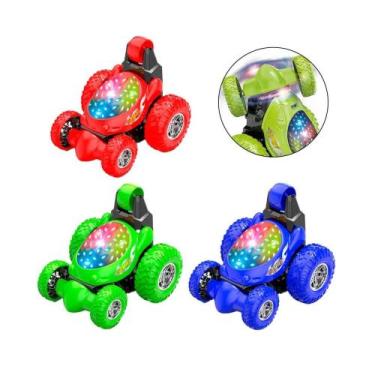 Imagem de Carro Controle Remoto Sem Fio Com Luz Mini Crazy 360º Color - Dm Toys