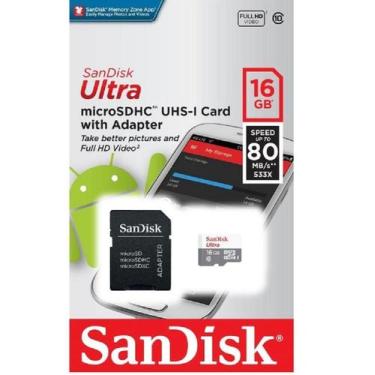 Imagem de Cartão De Memoria Microsd Class10 16gb Original Sandisk