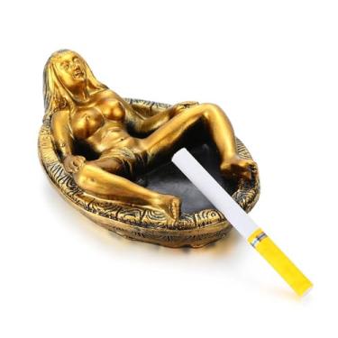 Imagem de Cinzeiro de mesa criativo cinzeiros para fumar para homens personalidade de moda material de resina estilo retro para uso doméstico escritório ornamentos