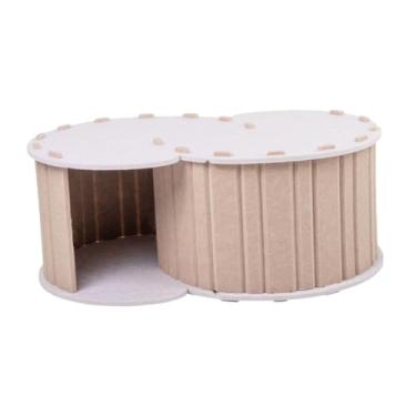 Imagem de IEUDNS Bed de túnel de gato 2 fURO CAVE CAVE PLAYground Supplies Breathable Pet, Bege