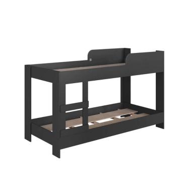 Imagem de Beliche de Solteiro com Protetores Laterais Grafite MDP Edimburgo Art In Móveis