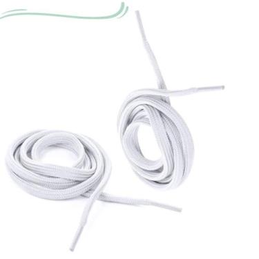 Imagem de 12 Pares de Cadarço Chato 1,20mt BRANCO - Kit Atacado - Home Goods