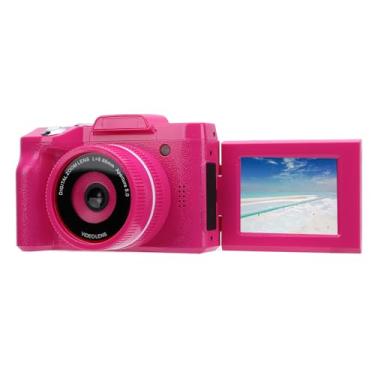 Imagem de Câmera digital, câmera FHD 16MP 1080P SLR com tela flip LCD de 2,4 polegadas, zoom de 16X, antirbalanço, câmera Vlog portátil para registro de crescimento de viagens escolares