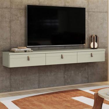 Imagem de Rack para TV Até 65 Polegadas Suspenso Nuke 3 Portas Off White - Pnr Móveis