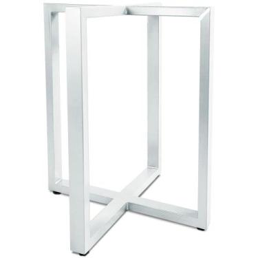 Imagem de Base De Mesa Bolton Para Tampos de Pedra Vidro Madeira Até 1M - Branco