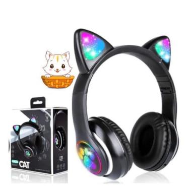 Imagem de Headset Fone De Ouvido Bluetooth Led Orelha Gato Headphone - CAT EAR, 