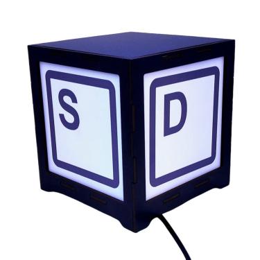 Imagem de Luminária Criativa Box Pc Gaming Minimalista Em Mdf