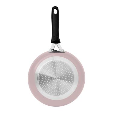 Imagem de Frigideira Tramontina Tunis Em Alumínio Com Revestimento Interno Cerâmico Antiaderente E Externo Siliconado Rosa Trufado