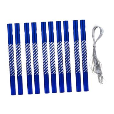 Imagem de ＡＷＨＡＯ Conjunto de 10 tubos de sinos de vento de alumínio, tubos vazios, kit de sinos de vento para artes e ofícios, Azul