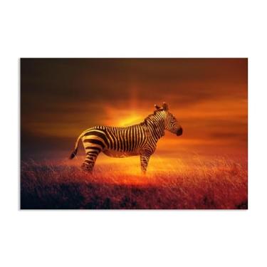 Imagem de SDYJ6GSW Imagens de animais em preto e branco para decoração de parede imagem de pôr do sol vermelho impressão zebra imagem de cavalo imagem de arte de parede em tela zebra decoração de parede para