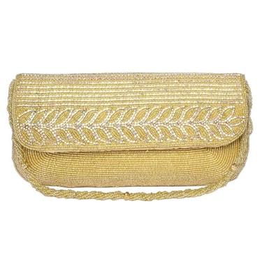Imagem de Aheli Bolsas de mão douradas, presente para mulheres, casamento, feitas à mão, para noite, festa, nupcial, clutch, Dourado 1