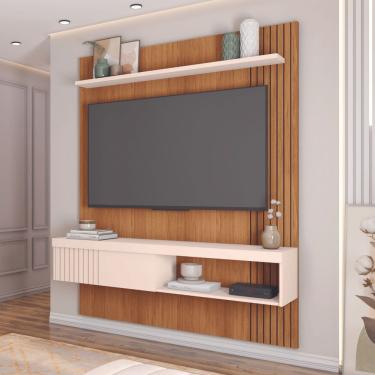Imagem de Painel Para Tv Ate 55 Esmeralda Caemmun 1,50 Freijo-off White