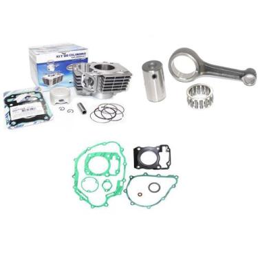Imagem de Kit Cilindro Bloco + Biela + Junta Honda Nxr 150 Bros 2006 até 2015 - 