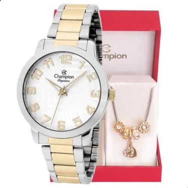 Imagem de Relógio Feminino Champion Bicolor CN24664B + Pulseira Berloques