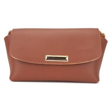 Imagem de Bolsa Feminina de Lado Bolsa de alça Transversal - Lê Faria, Caramelo