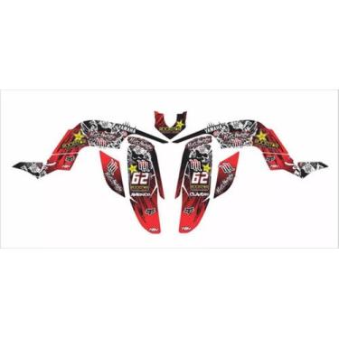 Imagem de Kit Adesivos Quadriciclo Compatível Yamaha Raptor 660 Red 0, - Spts