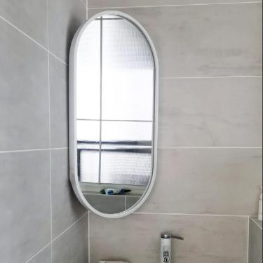 Imagem de Canto Giratório, Espelho Oval Do Banheiro, 30x50cm, 35x60cm, 40x80cm, Espelho Decorativo Com Moldura, Espelho De Maquiagem, Moldura De Alumínio, Hd, à Prova De Explosão