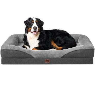 Imagem de Cama de cachorro EHEYCIGA Memory Foam XXL para cães extra grandes, cin