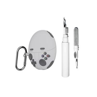 Imagem de [3 em 1] Capa fofa SKPY compatível com Huawei FreeBuds 6 com chaveiro e kit de limpeza, capa à prova de choque para console de jogos 3D de silicone macio para mulheres e homens