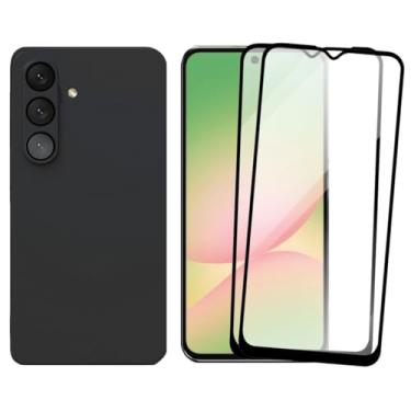 Imagem de Capinha Para Galaxy A56 Capa Preta Premium Proteção Câmera + 2 Películas de Vidro 3D Anti Impacto