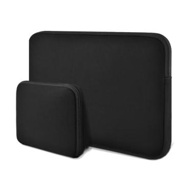 Imagem de Hseok Capa elástica para laptop de 13 a 14 polegadas com capa pequena, capa de neoprene à prova de chuva e à prova de choque para MacBook Pro de 14 polegadas, M3, M2, M1 e MacBook Air/Pro de 13,3