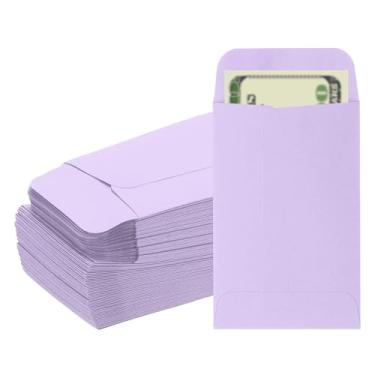 Imagem de PATIKIL Envelope para dinheiro, pacote com 100 envelopes de dinheiro de 8,9 cm x 5,6 cm, sacos para dinheiro, carta de desafio de economia de orçamento, para presente, moedas, cheques, bilhetes, joias