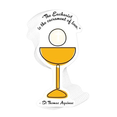 Imagem de Catholic Concepts | Sacramento do Amor - São Tomás de Aquino 10 x 5 cm Adesivo de Vinil Adesivo Decalque Impermeável Acessório Legal para Laptop, Capacetes, Garrafas de Água, Scrapbooks, Pastas