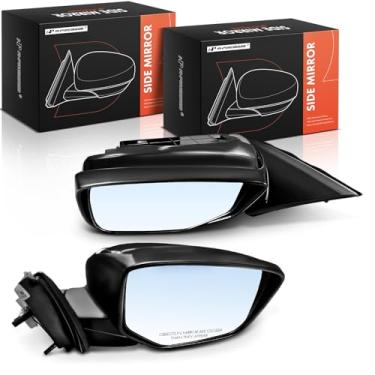 Imagem de A-Premium Par (2) espelhos retrovisores elétricos do lado do motorista e do passageiro - Compatível com Honda Accord 2008 2009 2010 2011 2012 - Espelho retrovisor externo externo preto dobrável não